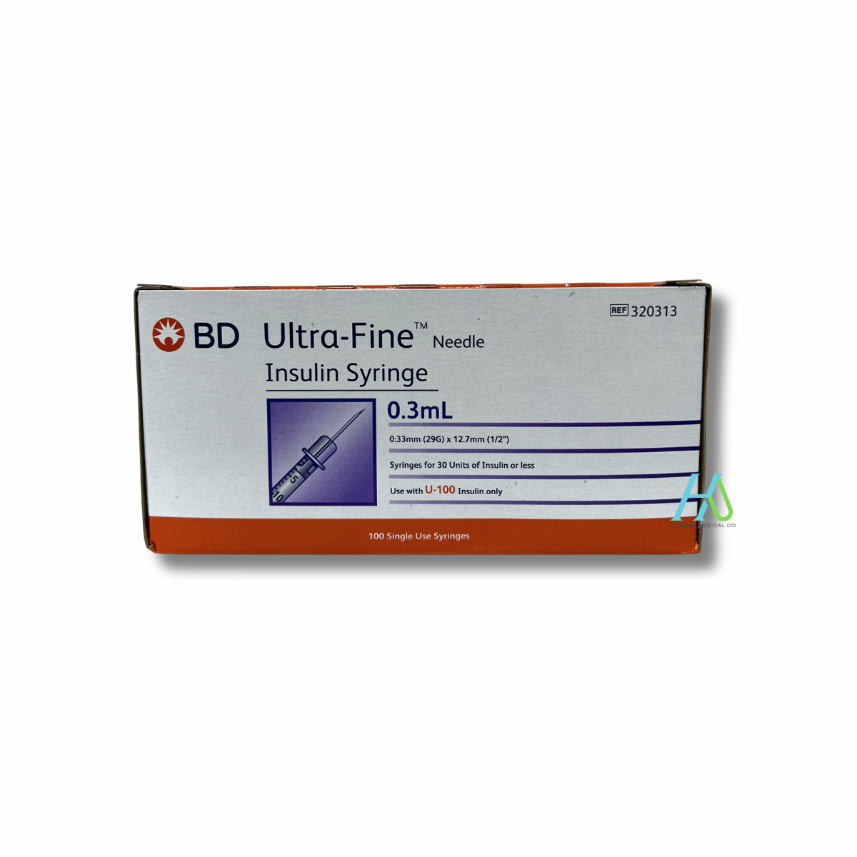 【BD】 胰島素針0.3cc 29G*1/2 (0.33mm*12.7mm)-320313