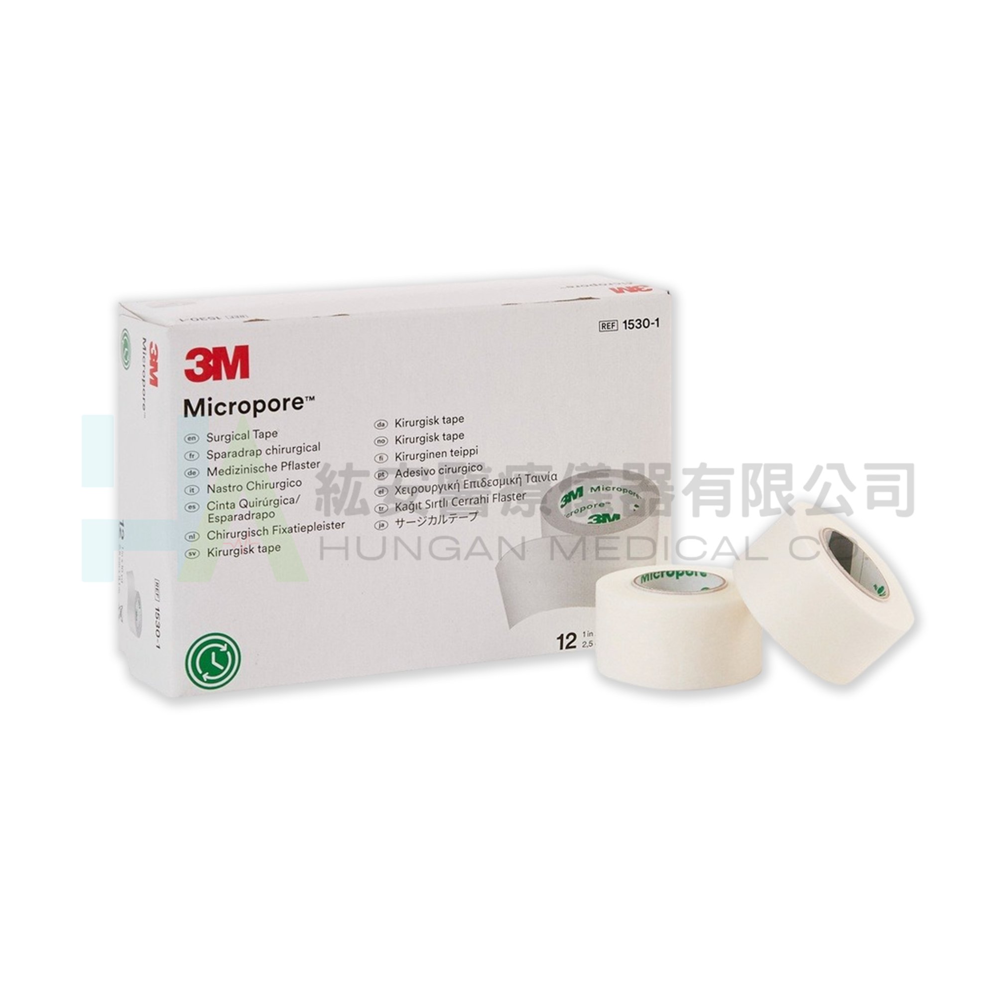 3M 透氣膠帶 1吋 白色 (12個/10盒/箱)