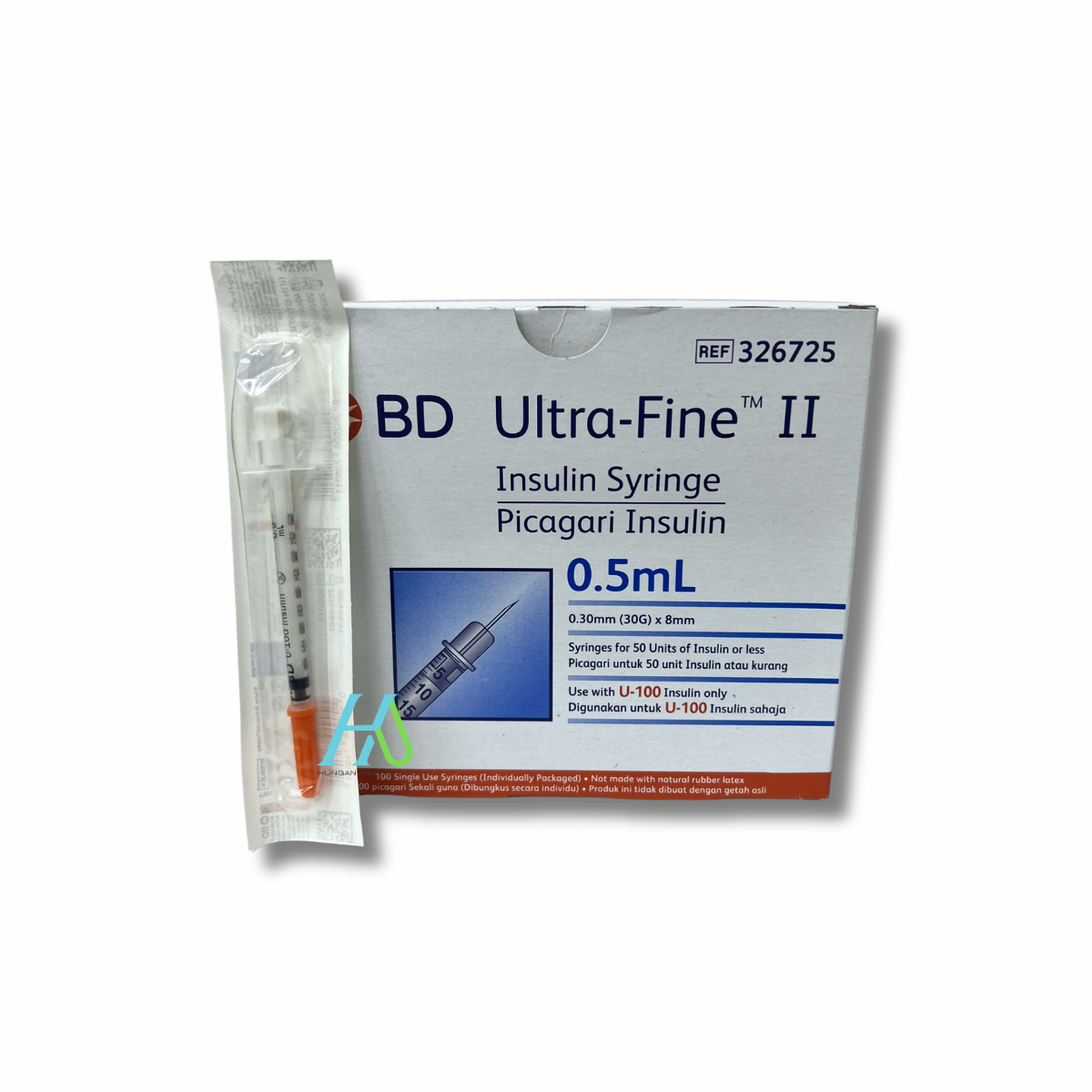 【BD】 胰島素針 0.5cc 30G*5/16(0.30mm*8mm)-326725