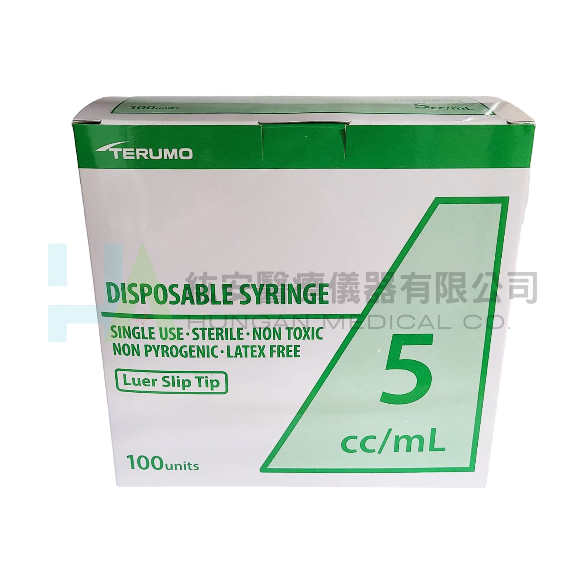 Terumo 5cc注射筒-不附針-直插 (100支/盒)(18盒/箱)