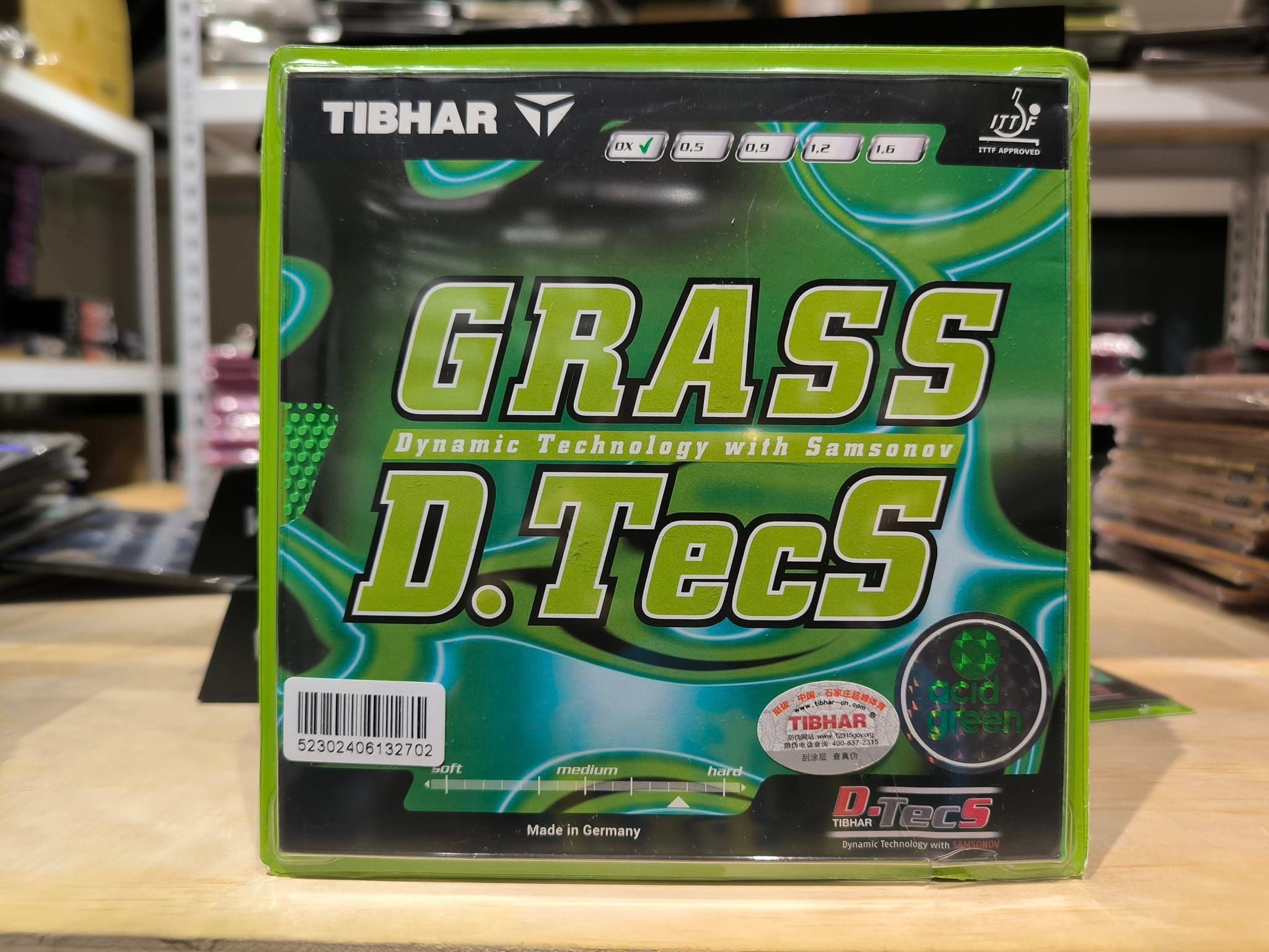 【TIBHAR】Grass D.TecS 魔草GS 版本 綠色膠皮(有蓋膠)