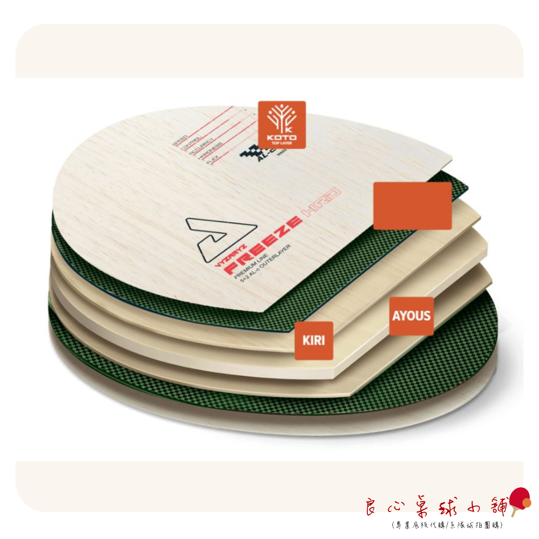 【 Joola 】Vyzaryz Freeze HRD 冰封HRD 外置綠芳碳ALC 冷壓黏合技術