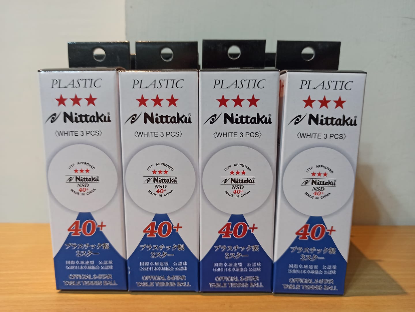 【 Nittaku 】 NSD 40+ 新塑料ABS 三星比賽球 (3顆/盒)