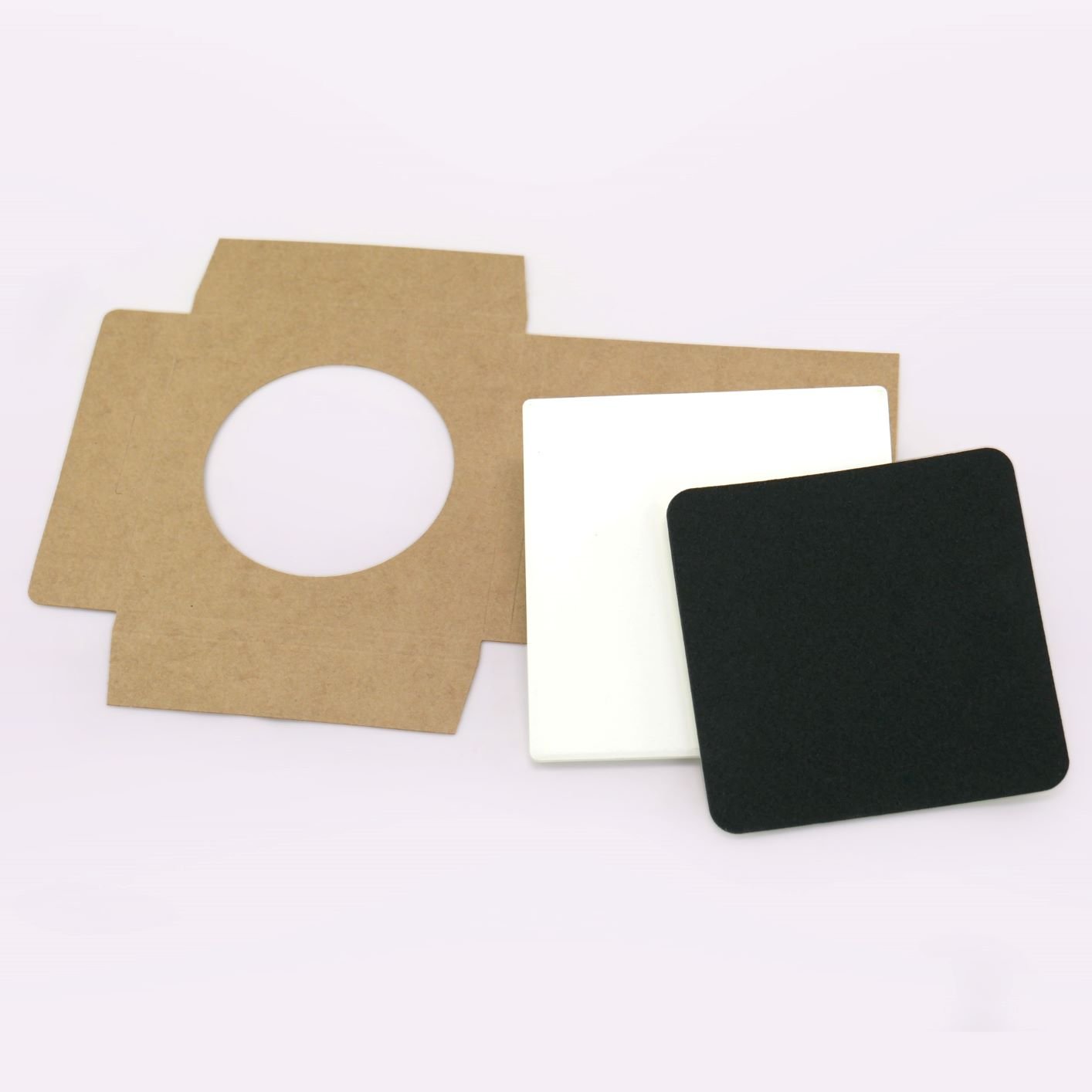 【陶瓷吸水杯墊】無印刷 ∣ 方形無鋼印 ∣ 台灣鶯歌素坯