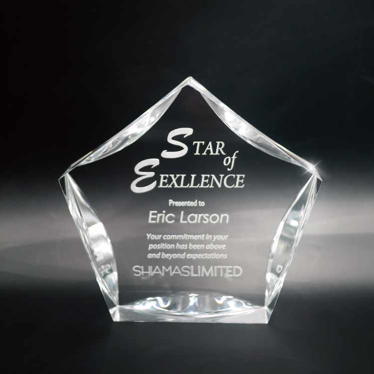 【壓克力獎牌／獎座】客製化∣五角星光