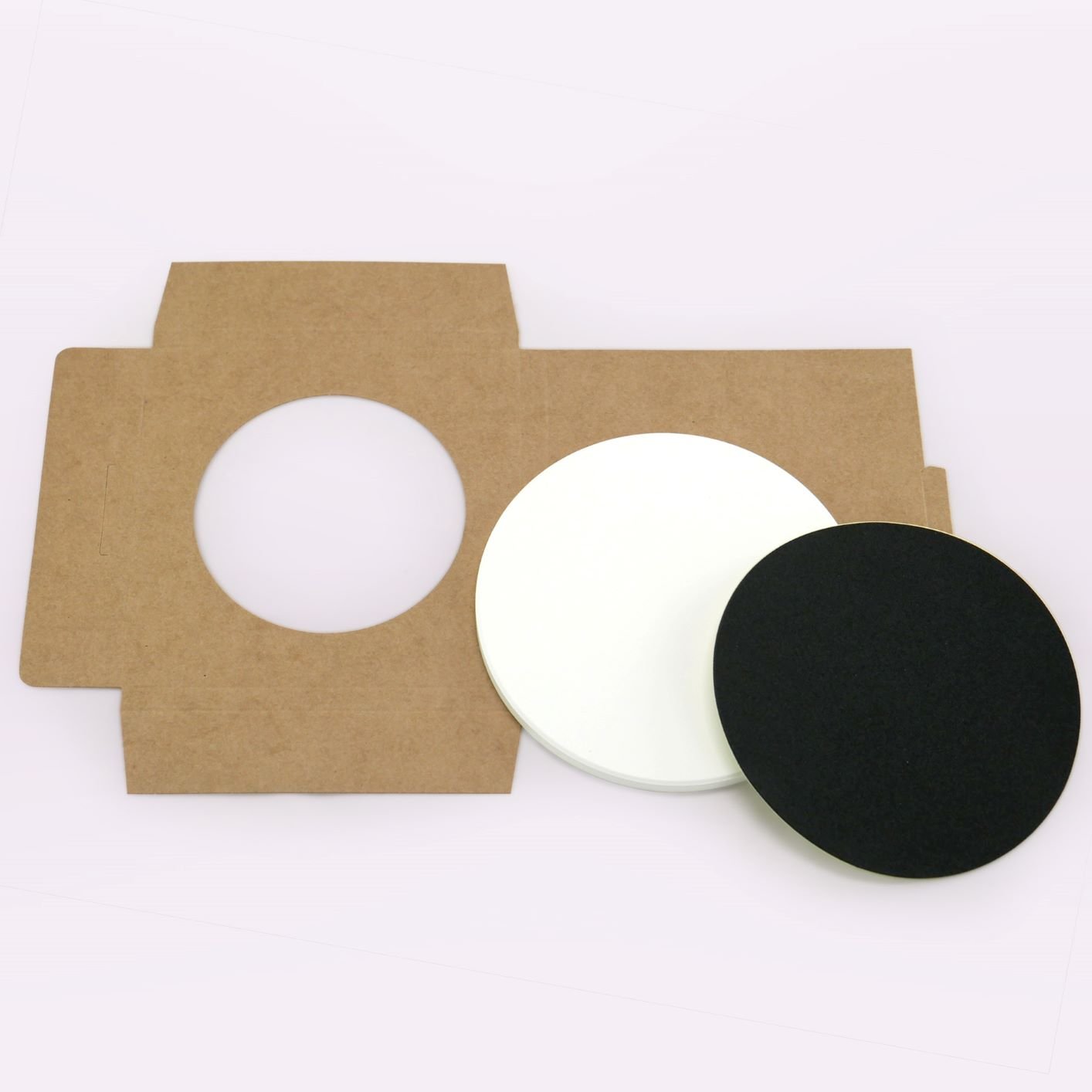 【陶瓷吸水杯墊】無印刷 ∣ 圓形無鋼印 ∣ 台灣鶯歌素坯