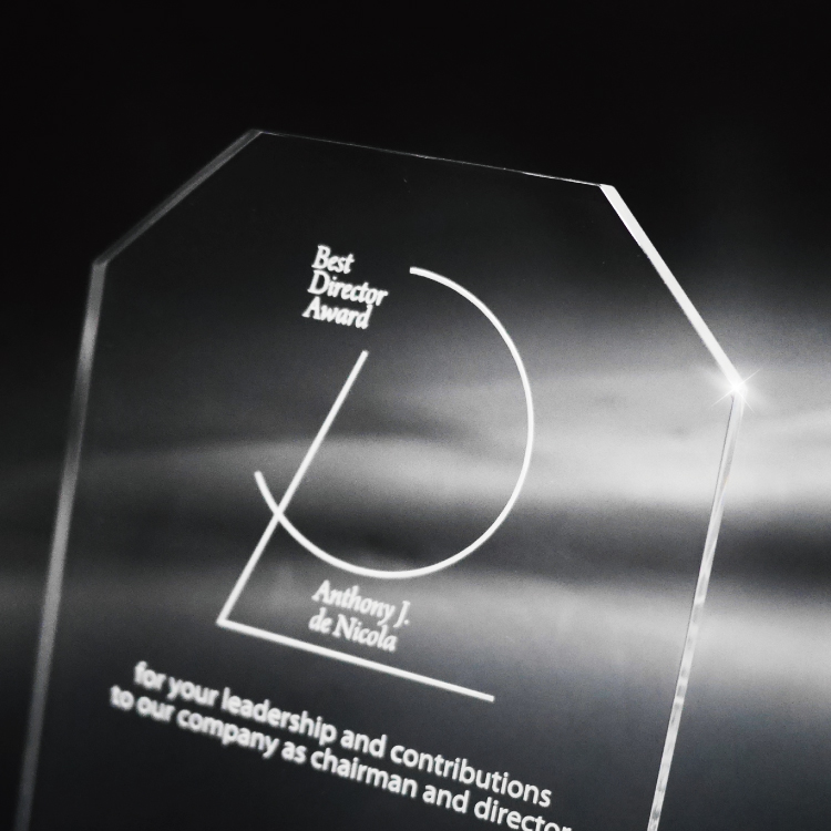 【壓克力獎牌／獎座】客製化∣ 幾何立式獎牌