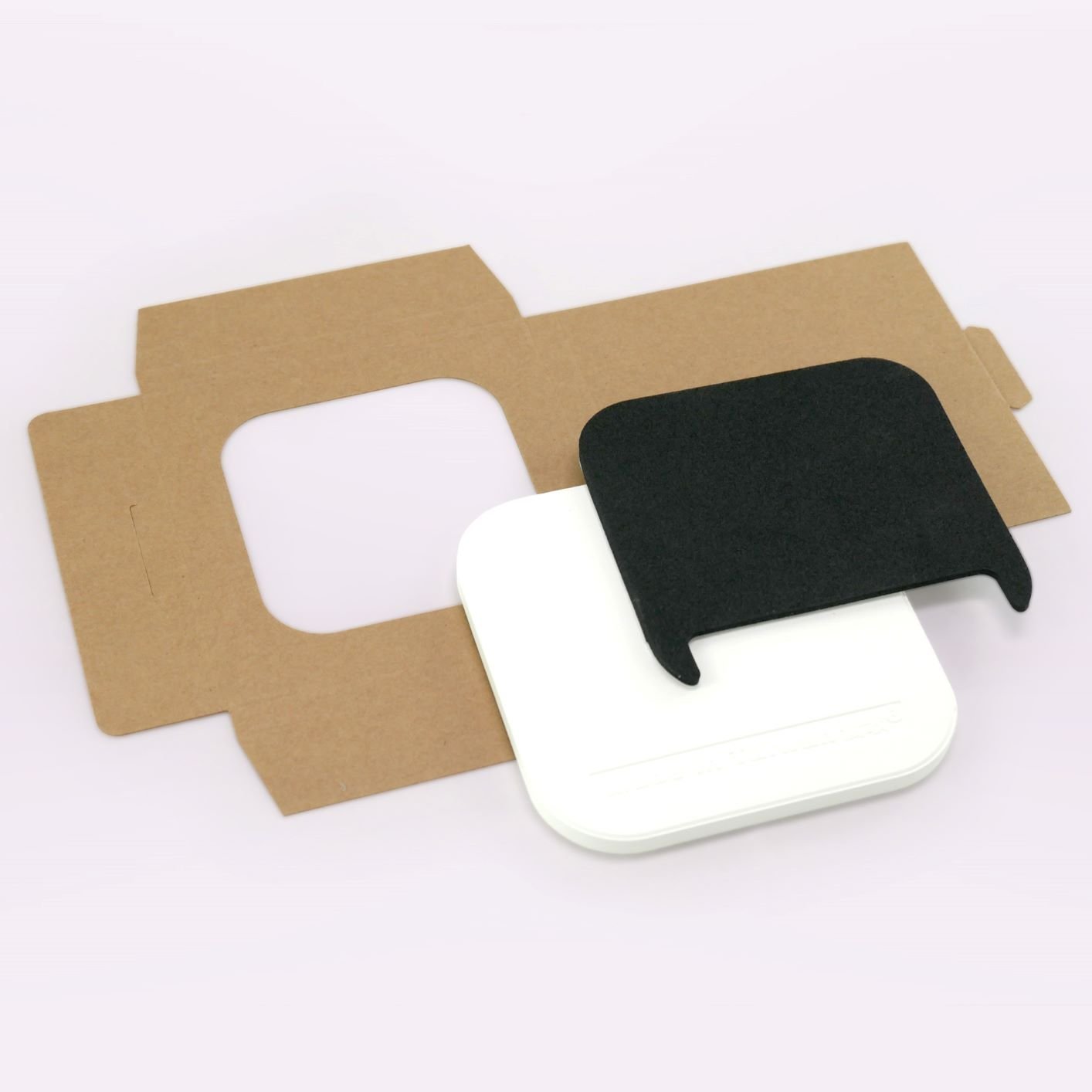 【陶瓷吸水杯墊】無印刷 ∣ 方形MIT鋼印 ∣ 台灣鶯歌素坯