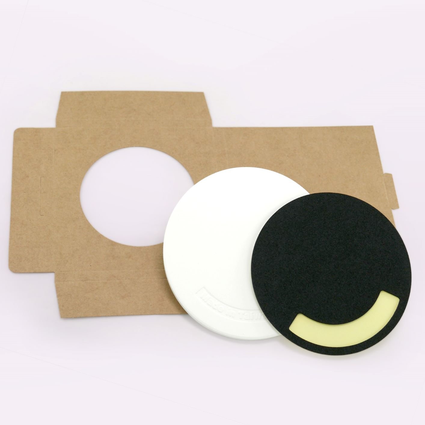 【陶瓷吸水杯墊】無印刷 ∣ 圓形MIT鋼印 ∣ 台灣鶯歌素坯