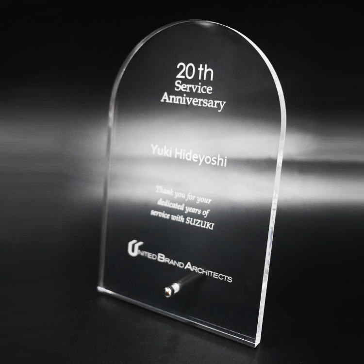【壓克力獎牌／獎座】客製化∣圓頂立式獎牌