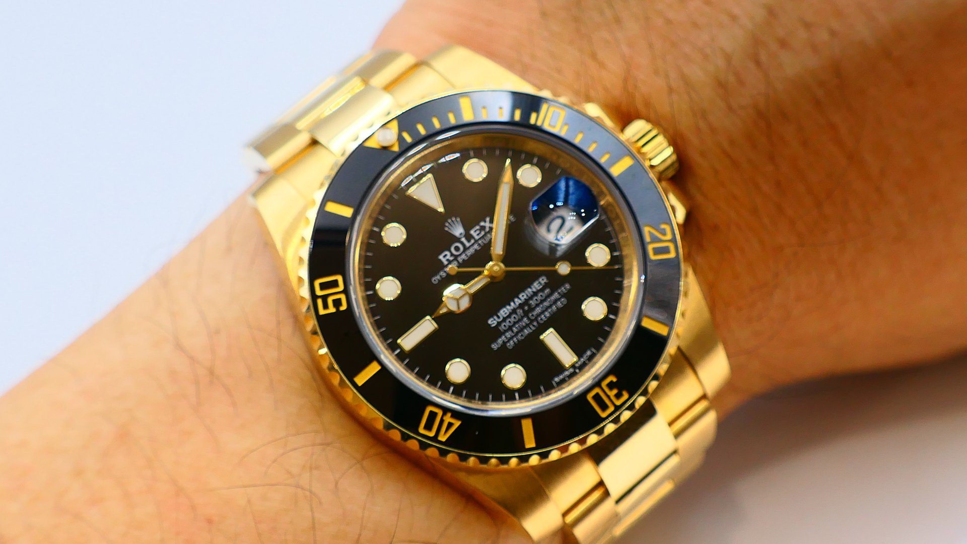 【美好時光】ROLEX 勞力士116618LN 18K金黑水鬼盒單全美品