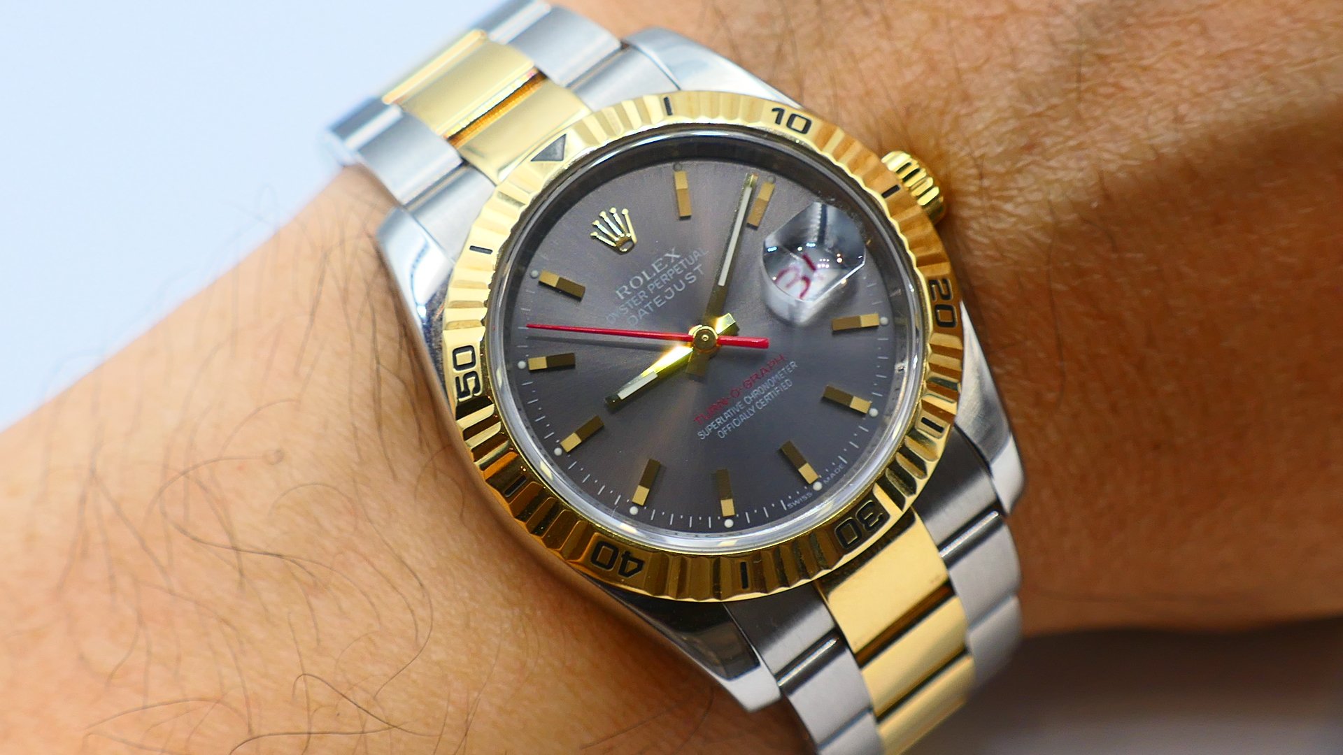 【美好時光】有保單美品！ROLEX 勞力士116263半金灰色面爬山虎