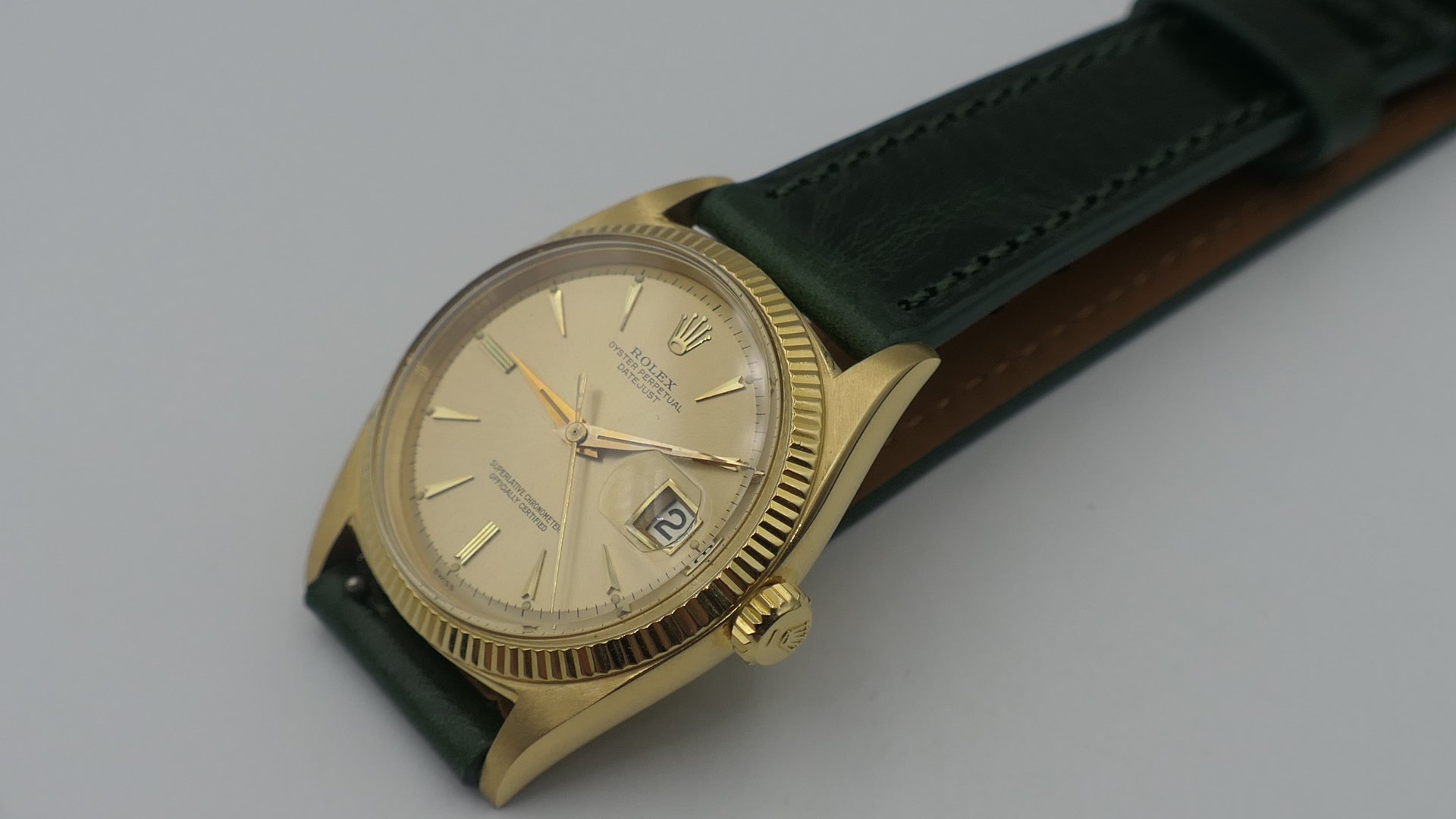 【美好時光】深綠皮帶超對味，最襯ROLEX的錶帶！20mm收16mm ROLEX男錶用皮錶帶