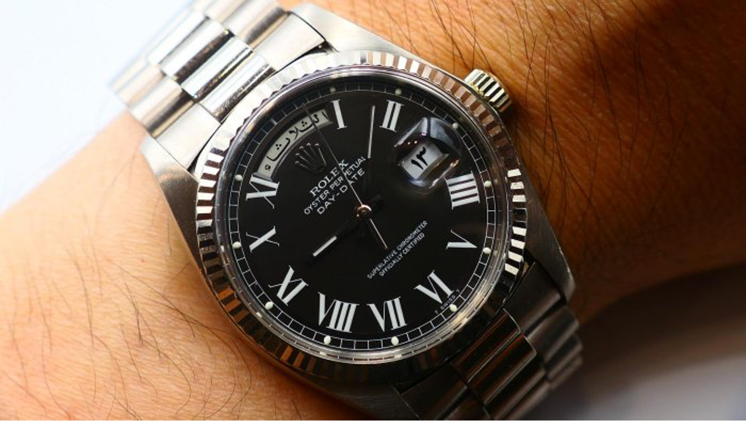 【美好時光】拍賣會等級ROLEX 1803 盒單全末代極品！黑面羅馬阿拉伯字盤