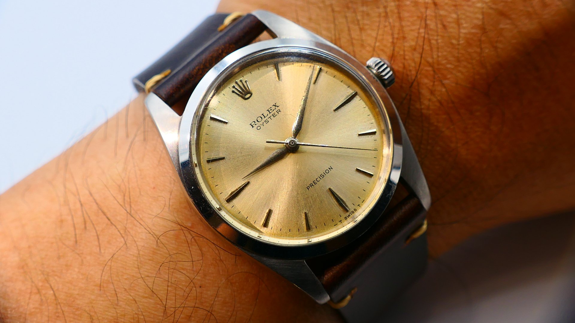 【美好時光】1964年份！近拋整ROLEX勞力士罕見型號6424大手捲極優美品6694 6426等參考
