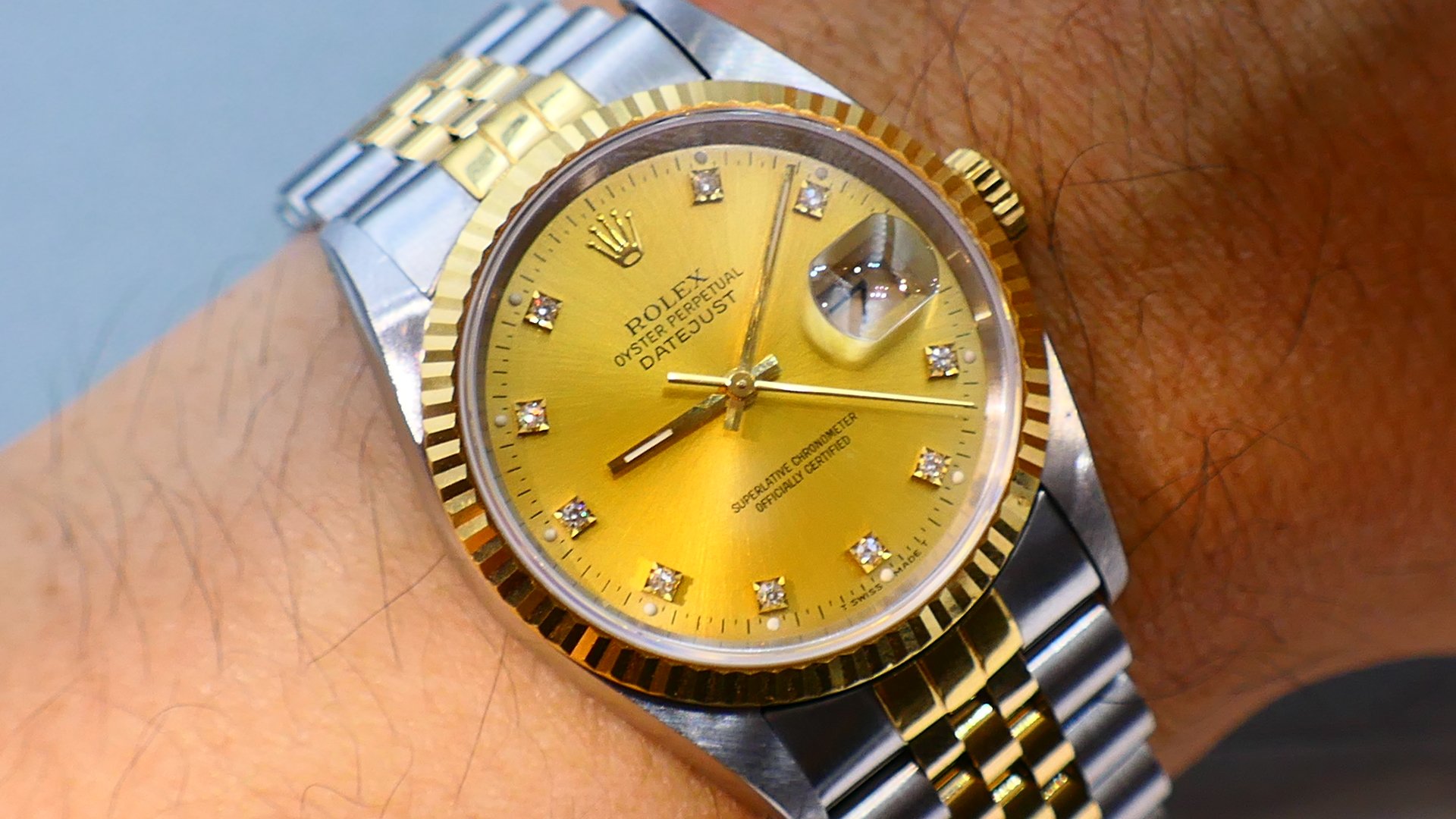 【美好時光】ROLEX勞力士16233半金款Datejust單錶美品錶帶全長