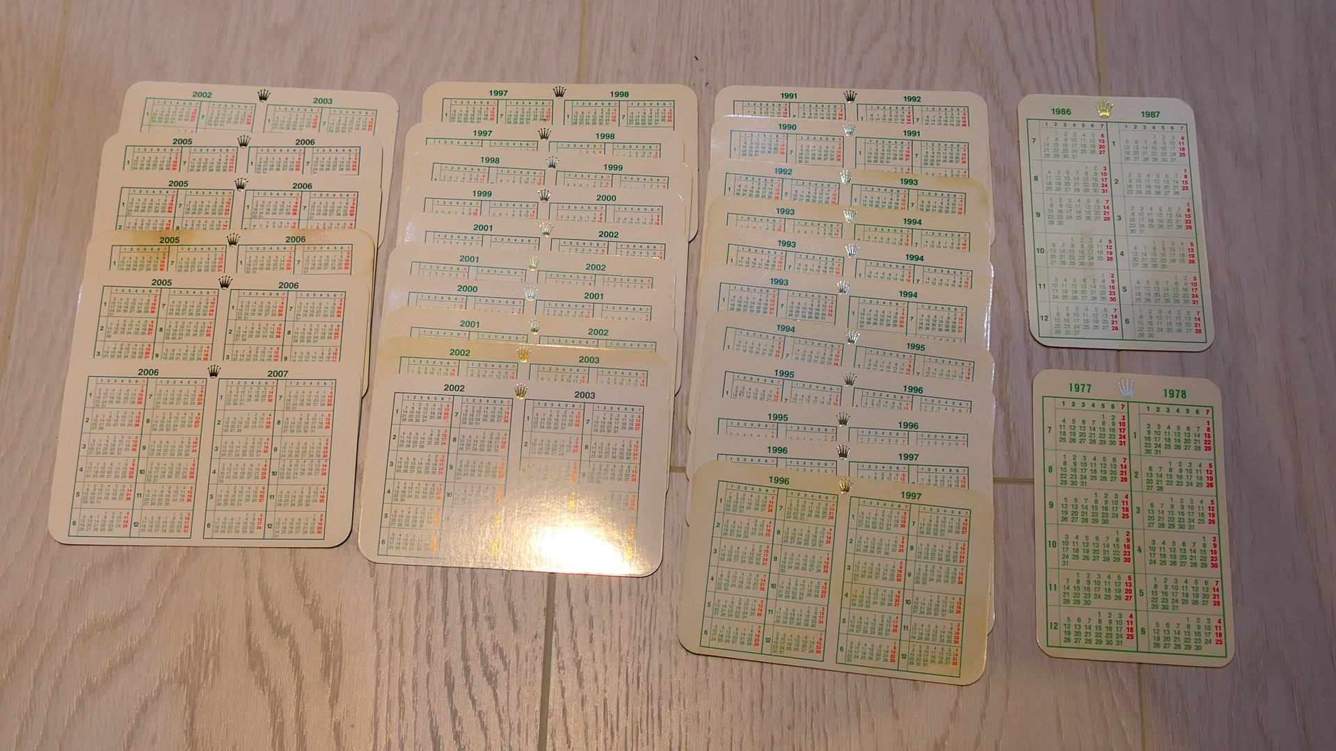 (美好時光) ROLEX 原廠手冊說明書 年曆卡