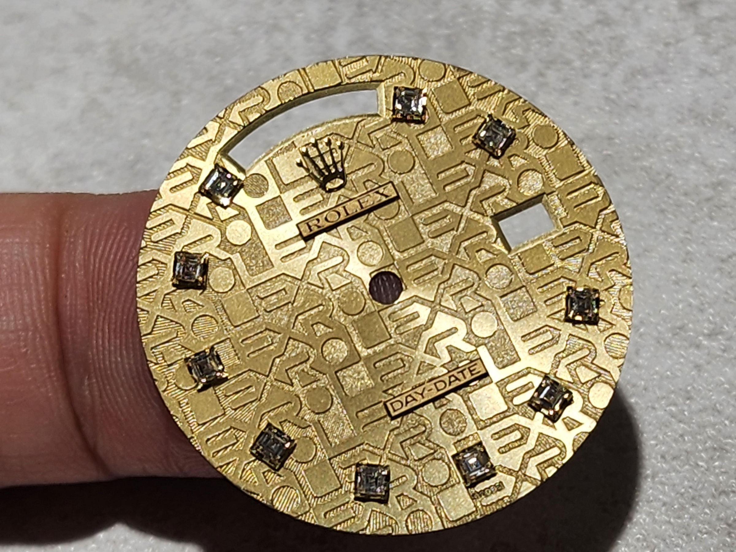 (美好時光）ROLEX勞力士原裝十鑽電腦紀念面盤Daydate 18038 18238專用 （RSC驗不過全額退款）