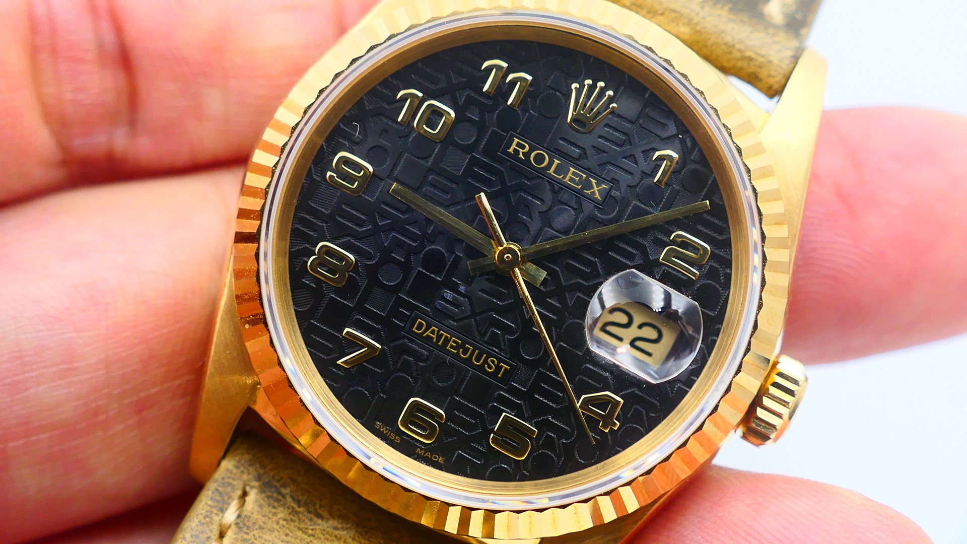 【美好時光】ROLEX勞力士16238全金DJ罕見黑色電腦面！超帥霸氣的黑金配！