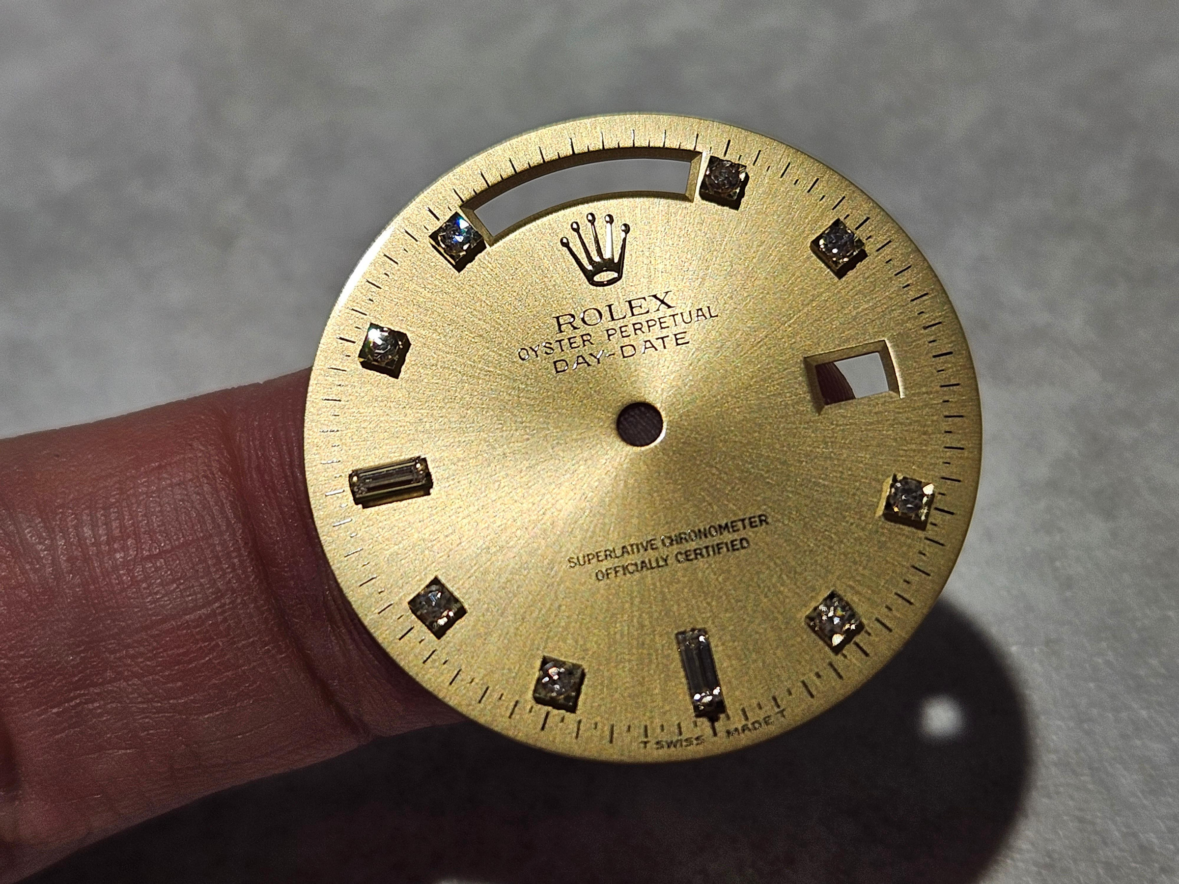 (美好時光）ROLEX勞力士原裝十鑽面盤Daydate 18038 18238專用 （RSC驗不過全額退款）