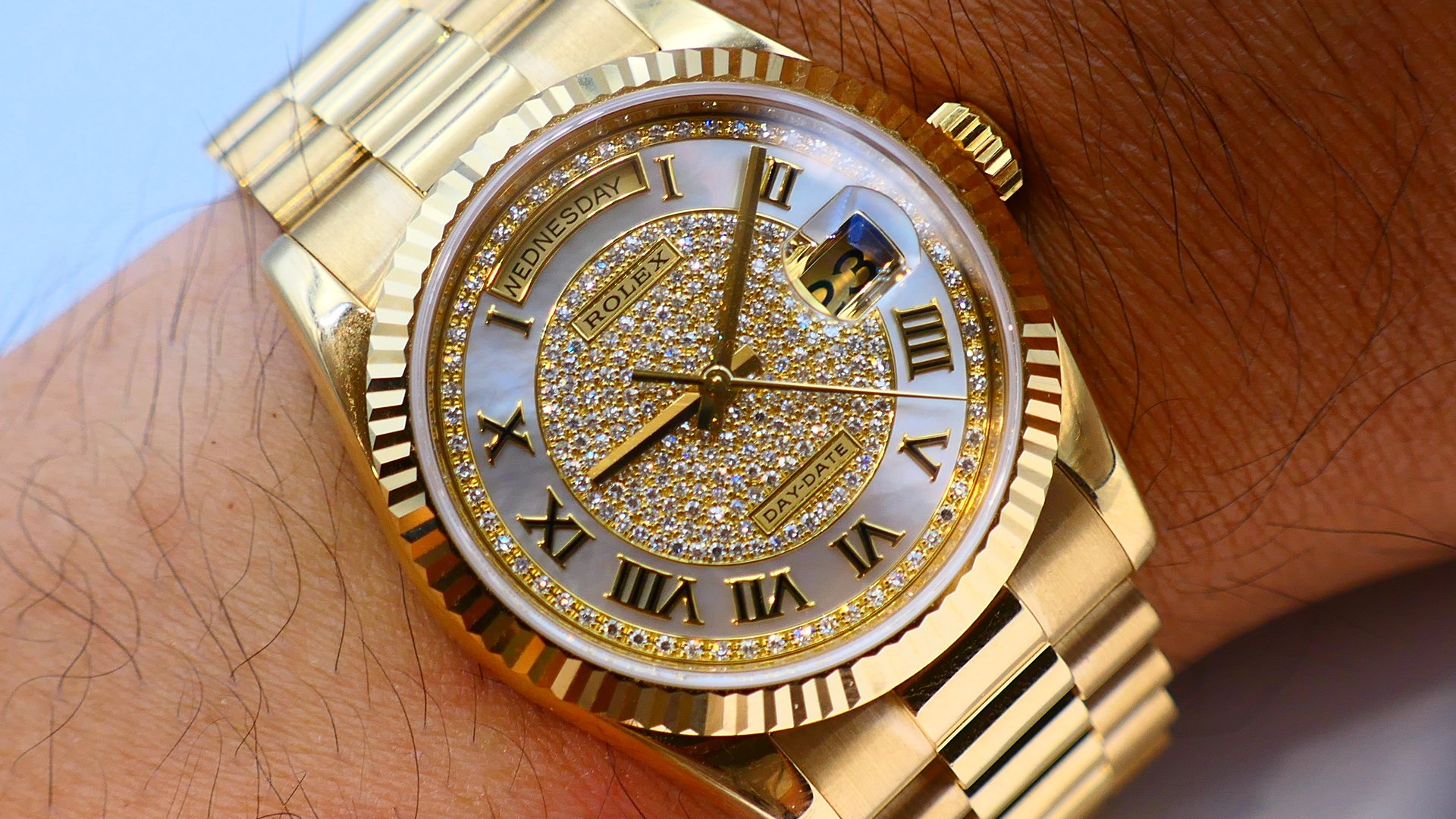 【美好時光】ROLEX勞力士 118238原裝滿天星釋出！單錶一只RSC洗油保養完成