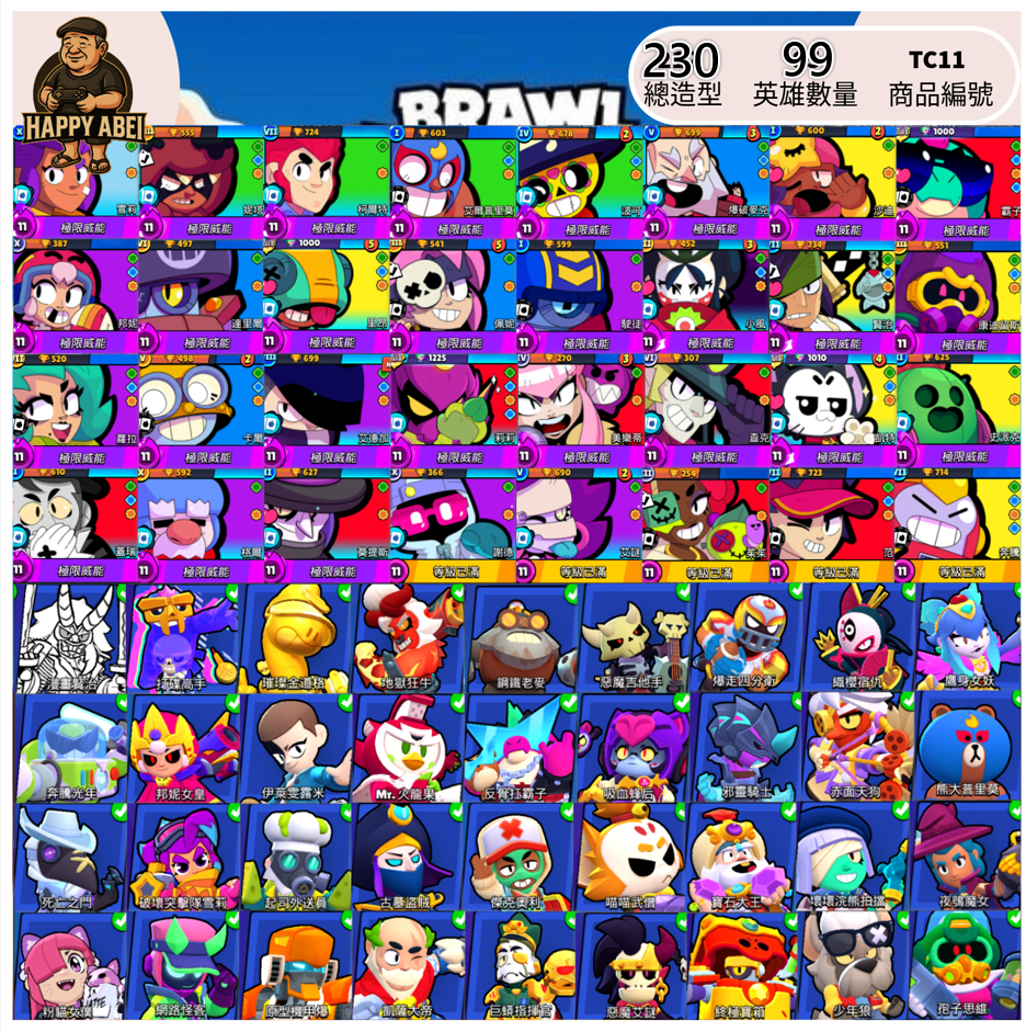 【編號TC11】月付500元起 99英雄 230造型  45威能 14吊飾