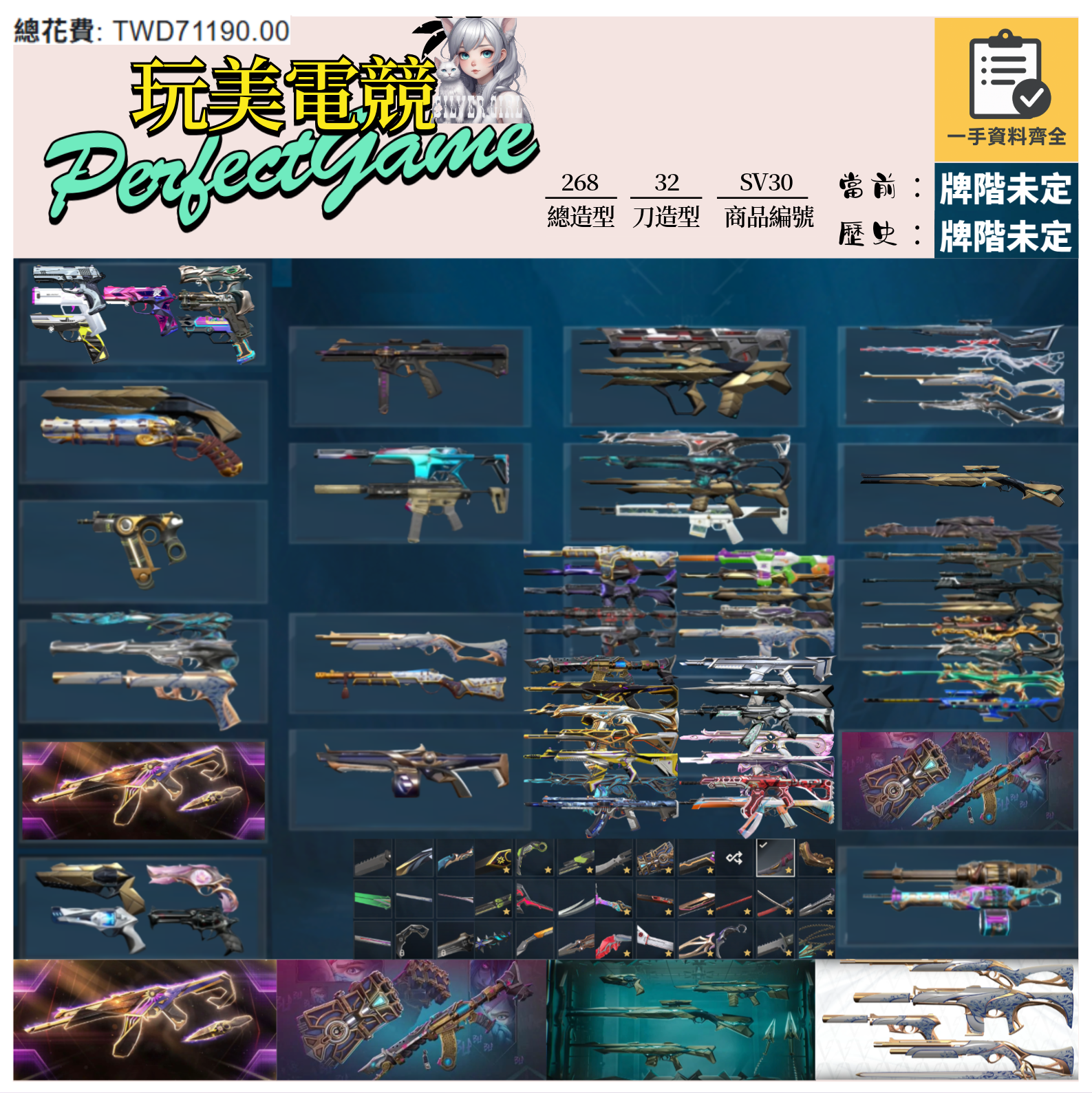 【編號SV30】月付1200元起 主打絕版冠軍23套+奧術套+異星套+瓷藝套 冠三黑波星靈花混沌至尊電玩RGX玉龍惡鬼虛無等多散套造型