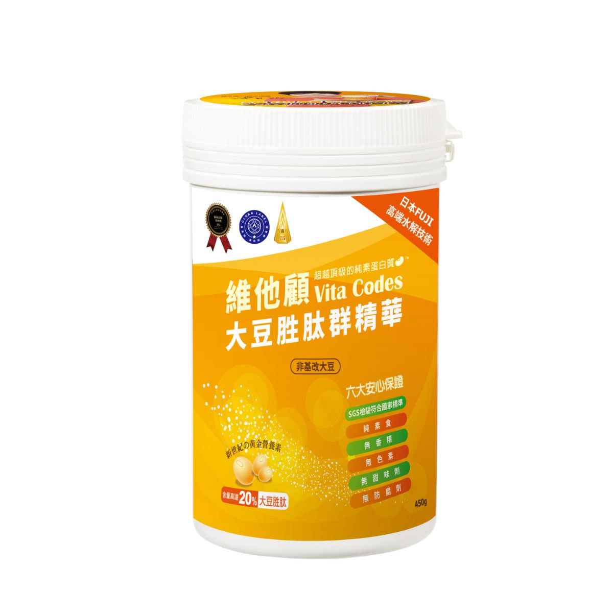 【唐奇嚴選】維他顧 Vita-Code 大豆胜肽群精華 450g 植物蛋白