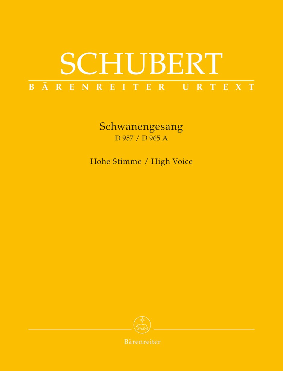 F. Schubert : "Schwanengesang D957 for high voice"  舒伯特：天鵝之歌 high voice