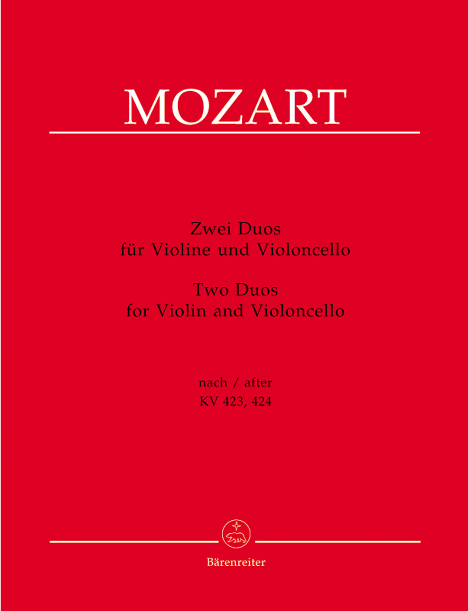 W. A. Mozart : Zwei Duos für Violine und Violoncellonach den Duos für Violine und Viola KV 423, 424