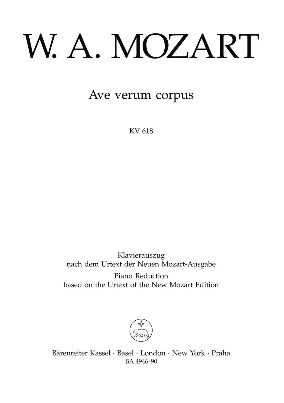 W. A. Mozart : Ave verum corpus K. 618