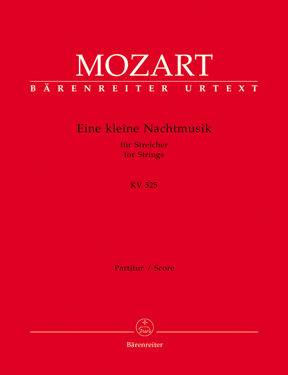 W. A. Mozart : "Eine kleine Nachtmusik in G maj K. 525  for String Quartet (-Quintet) or String Orchestra"   莫札特：G大調 弦樂小夜曲 作品K. 525