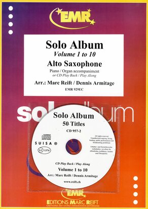 Solo Album (Vol. 1-10 + 2 CDs) Alto Saxophone & Piano (Organ) + Play Back / Play Along CD or MP3 (Download)