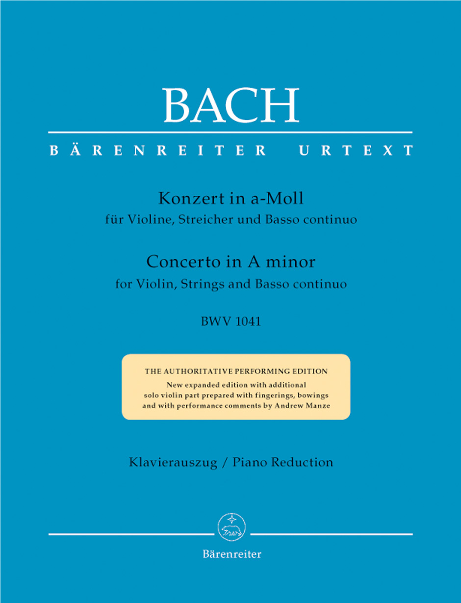 J. S. Bach : "Concerto in A min BWV 1041  for Violin, Strings & Bc"