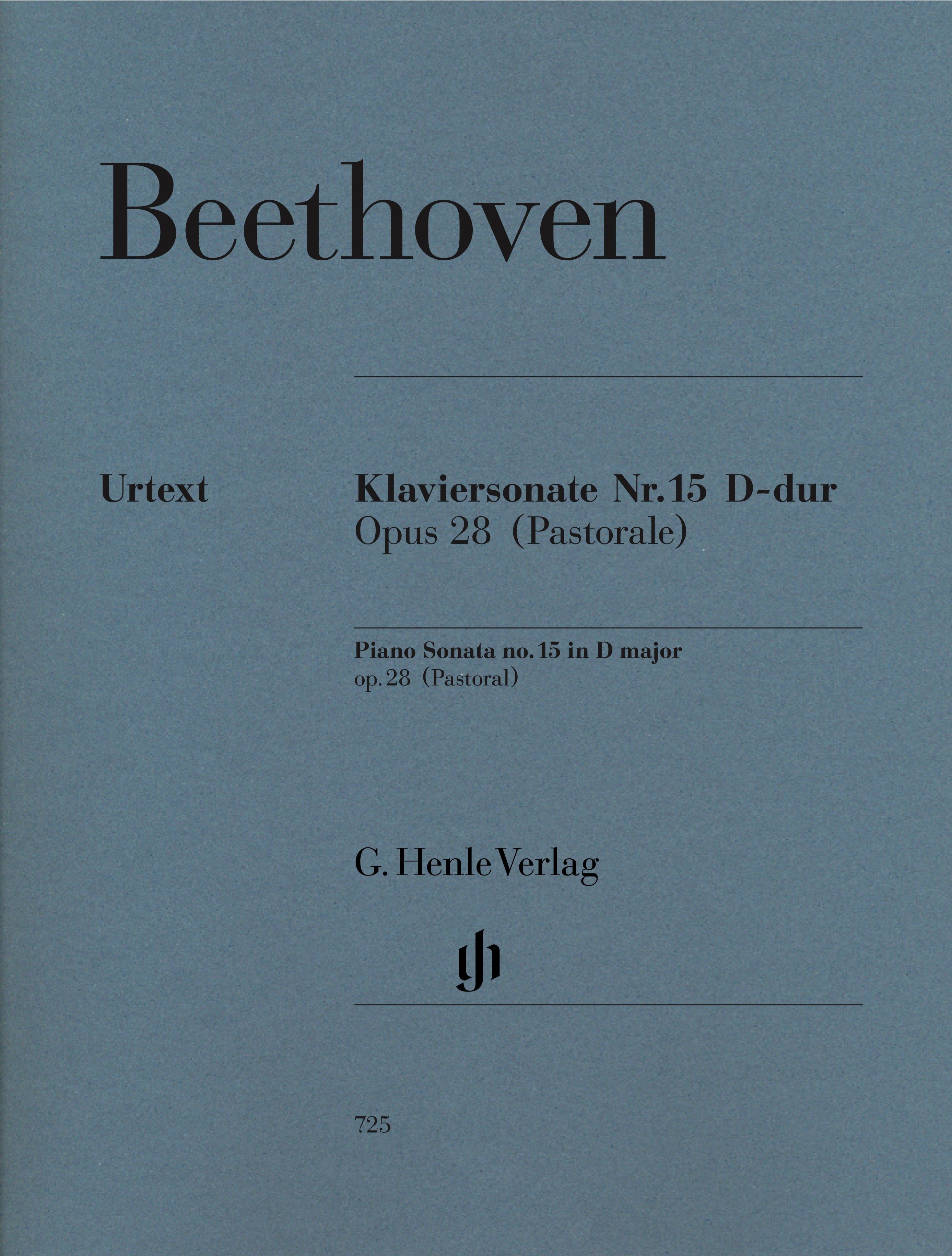 L. v. Beethoven：Piano Sonata no. 15 D major op. 28 (Pastoral)   貝多芬：D大調 第15號鋼琴奏鳴曲 作品28《田園奏鳴曲》