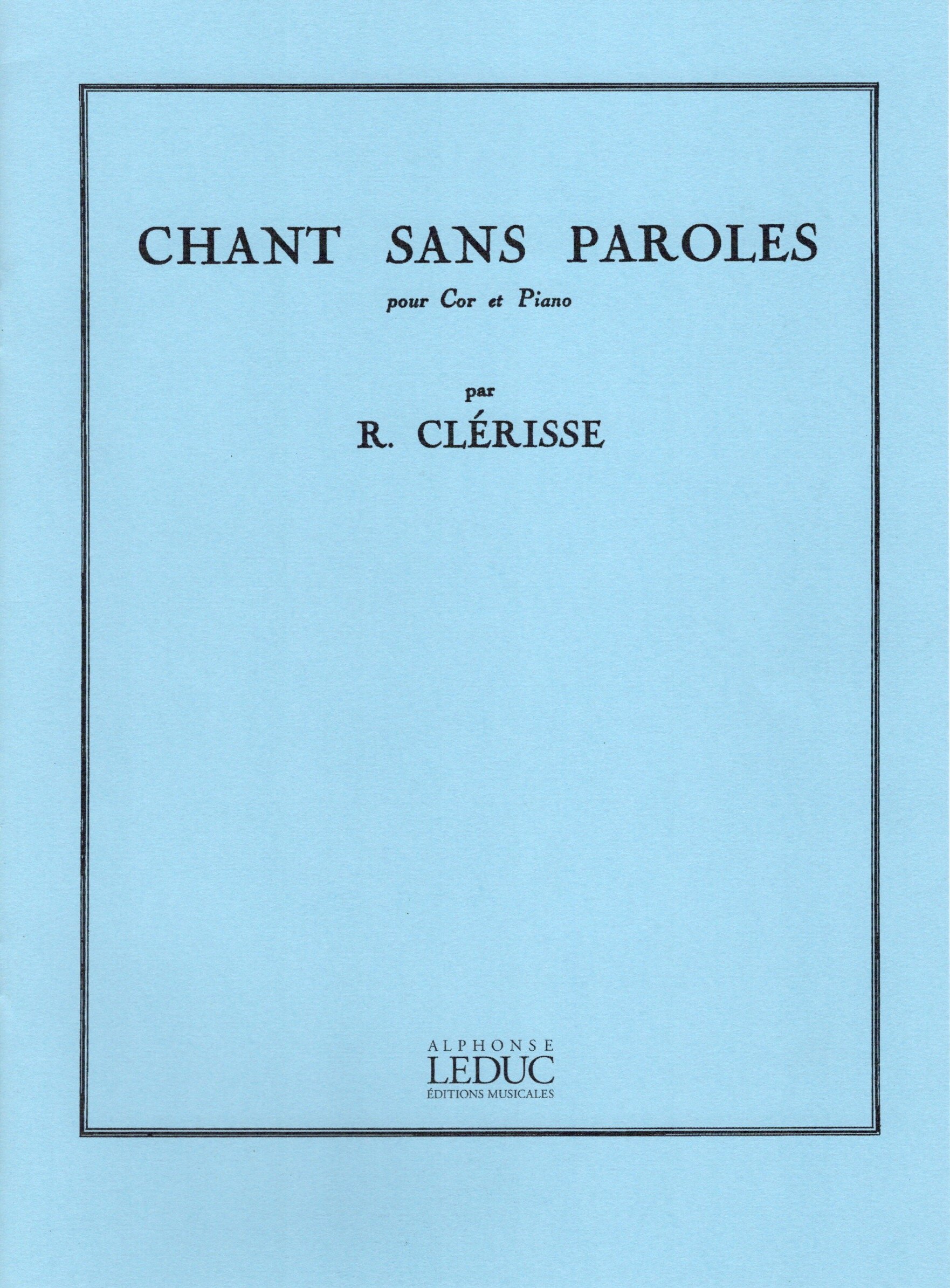 Chant Sans Paroles (horn & Piano)