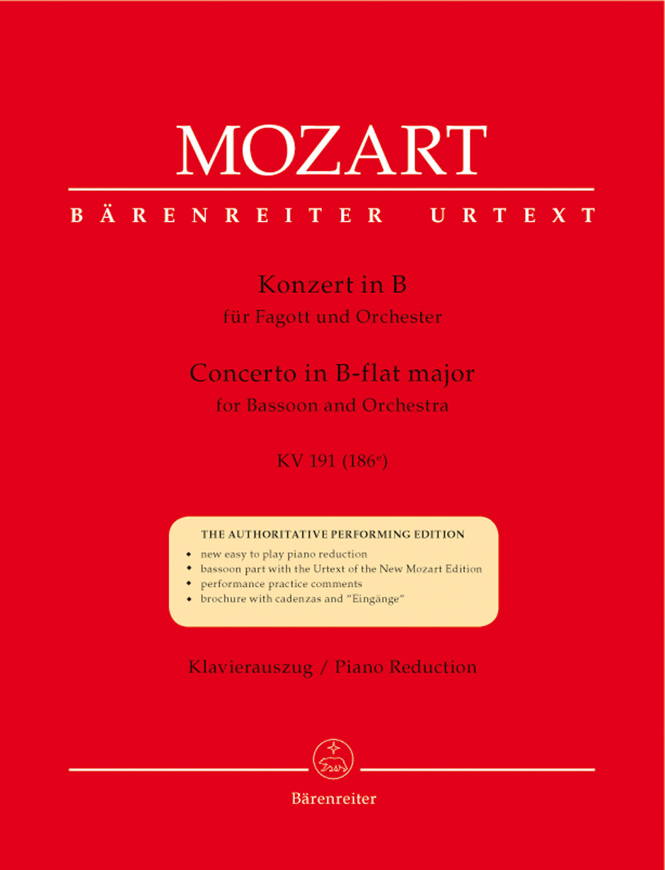 W. A. Mozart : Concerto for Bassoon and Orchestra in B-flat major K. 191(186e)