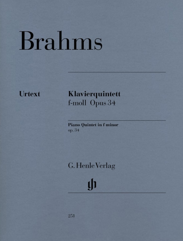 J.Brahms：Piano Quintet f minor op. 34  布拉姆斯：F小調鋼琴五重奏，作品Op. 34