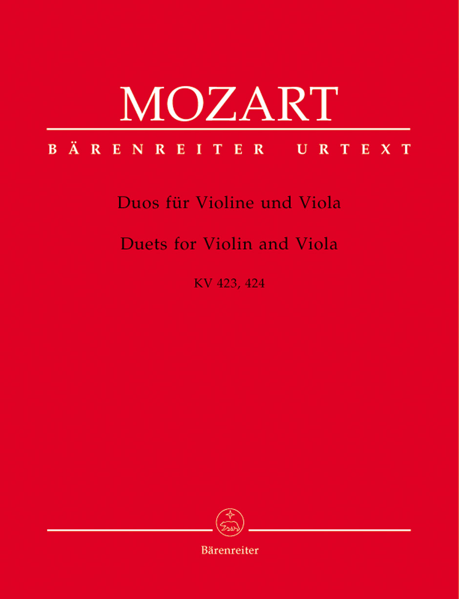 W. A. Mozart : Duets for Violin and Viola K. 423,424