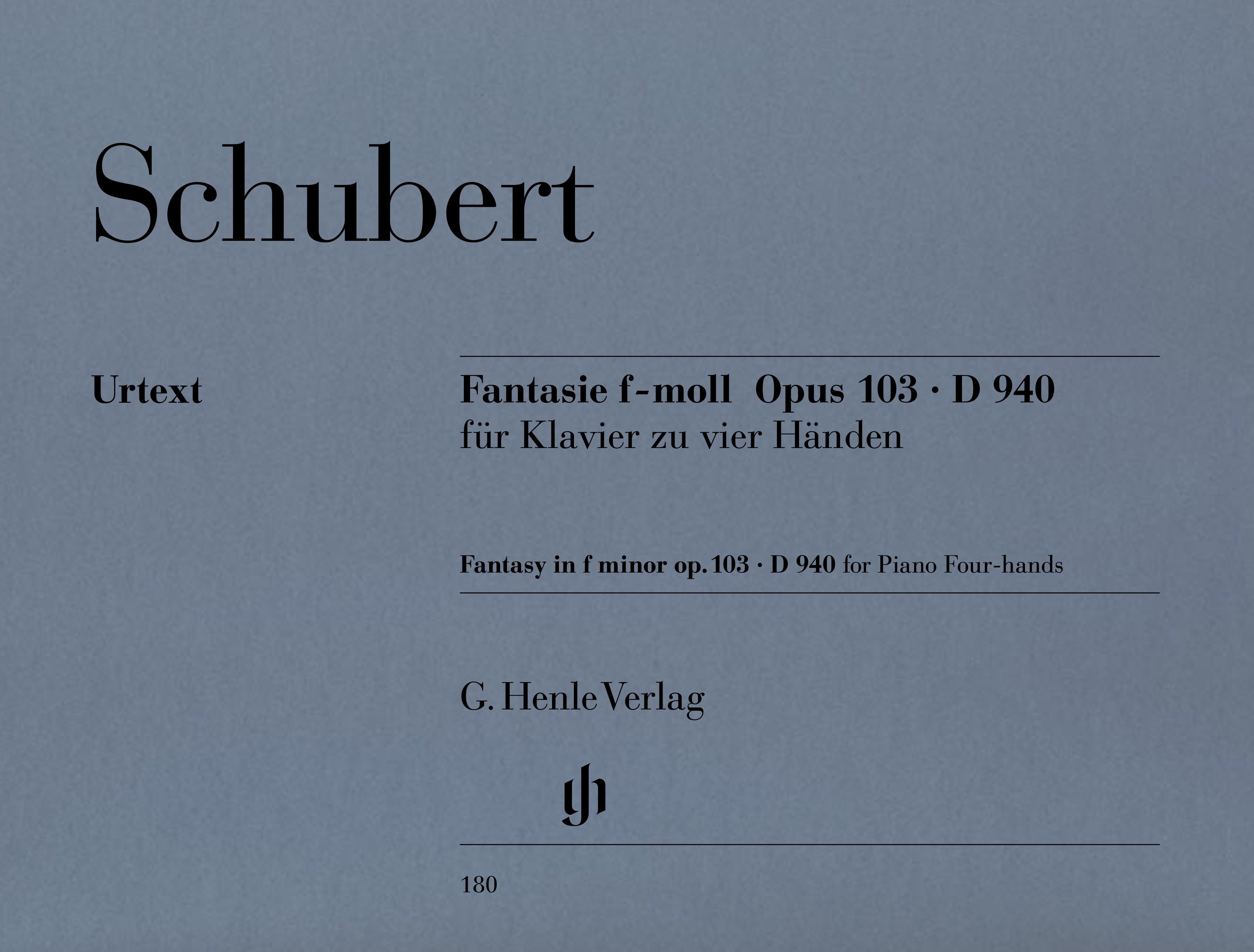 F. Schubert：Fantasy f minor op. 103 D 940   舒伯特：F小調 幻想曲