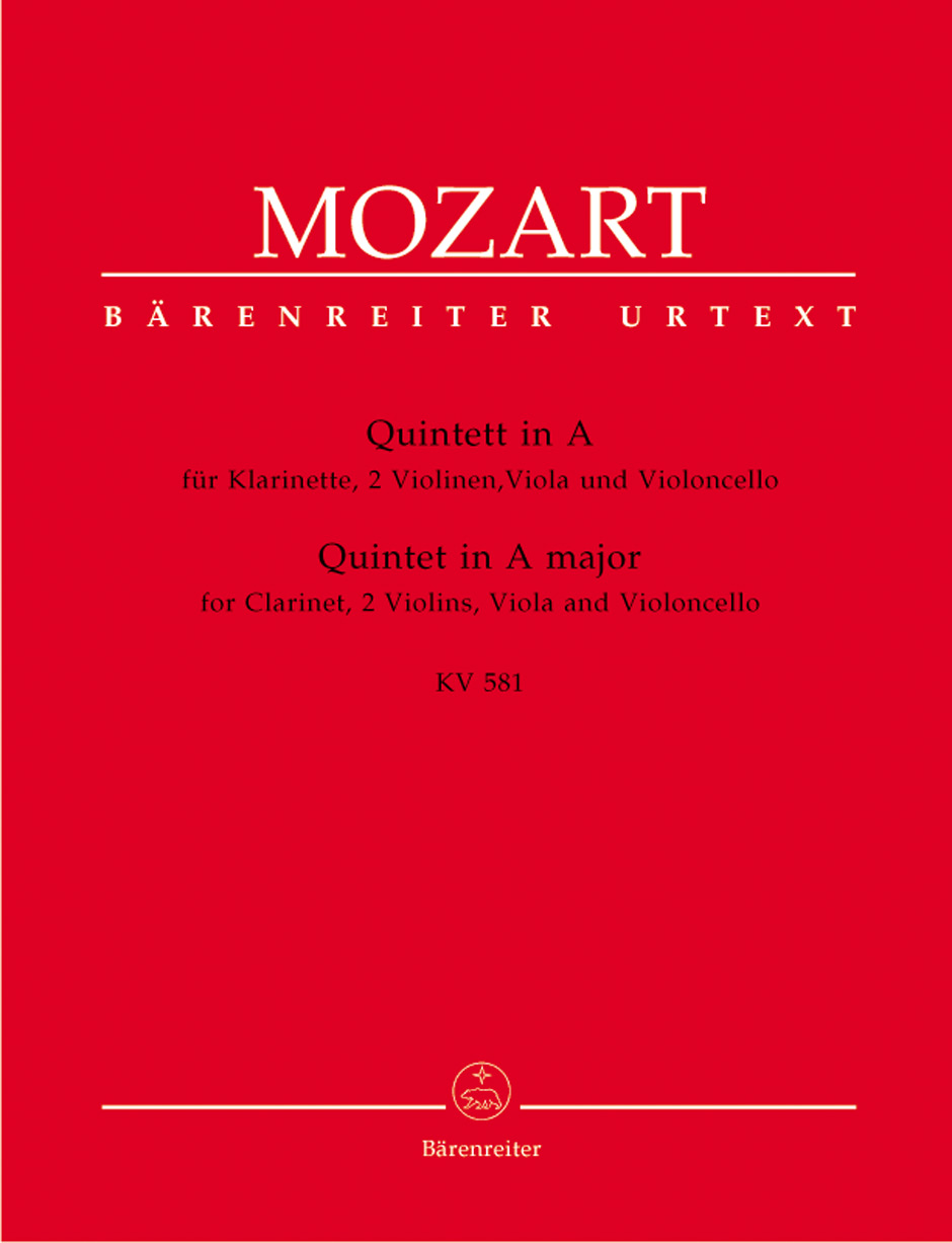W. A. Mozart : Clarinet Quintet K. 581 for Clarinet, 2 Violins, Viola & Violoncello