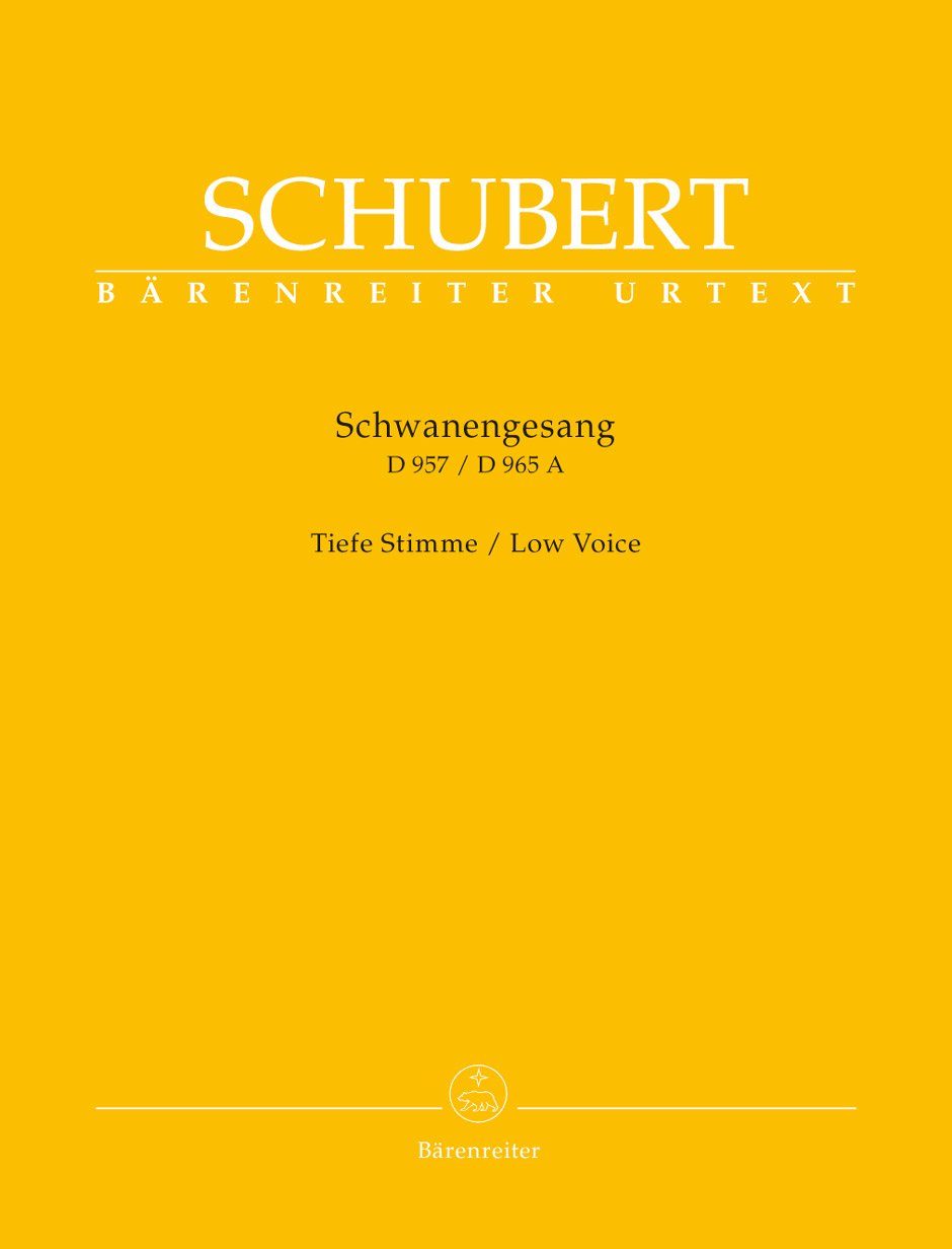 F. Schubert : "Schwanengesang D957 for low voice"  舒伯特：天鵝之歌 for low voice