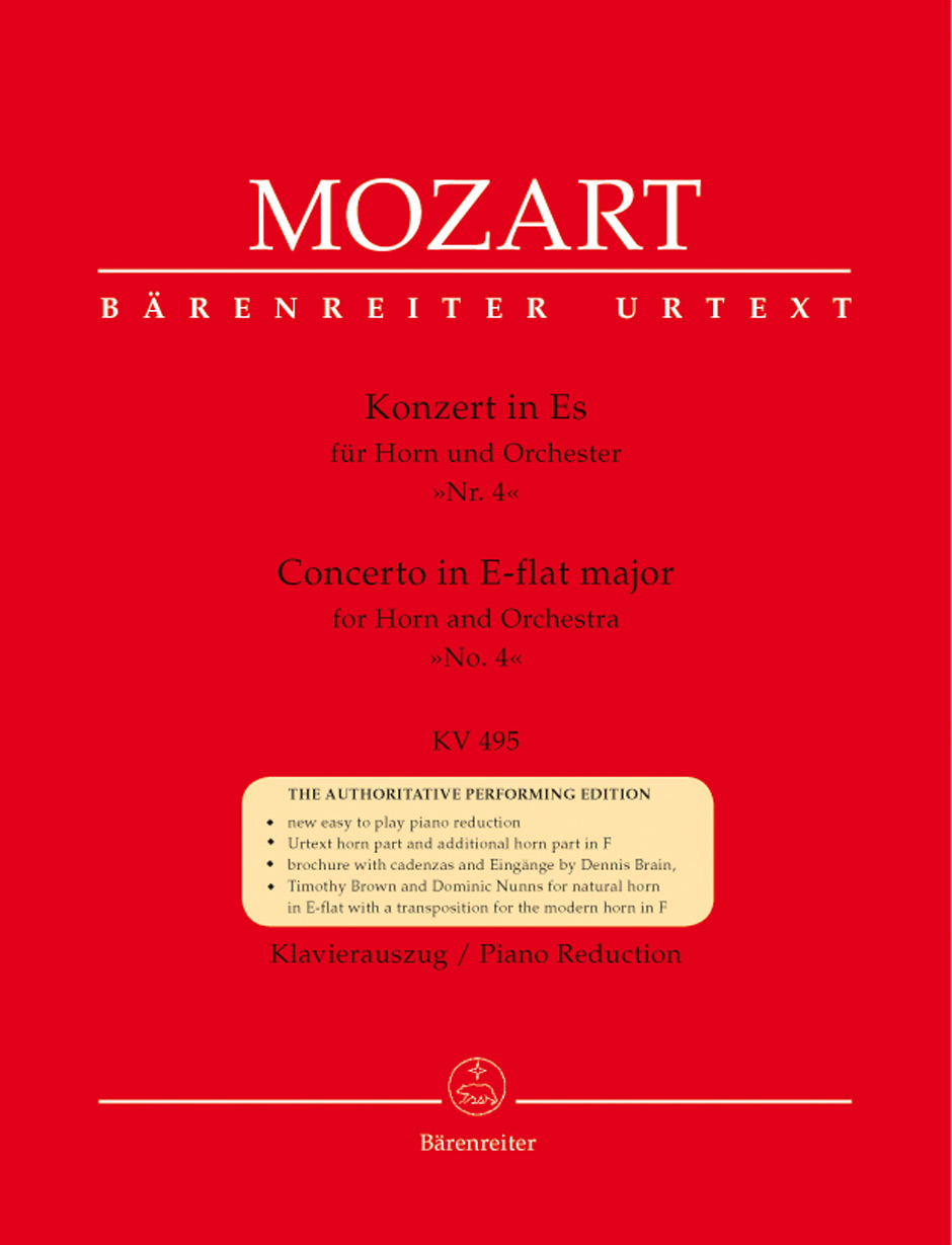 W. A. Mozart : Concerto for Horn and Orchestra no. 4 in E-flat major K. 495
