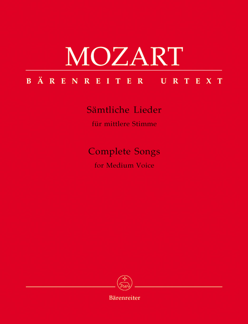 W. A. Mozart : Complete Songs for Medium Voice and Piano