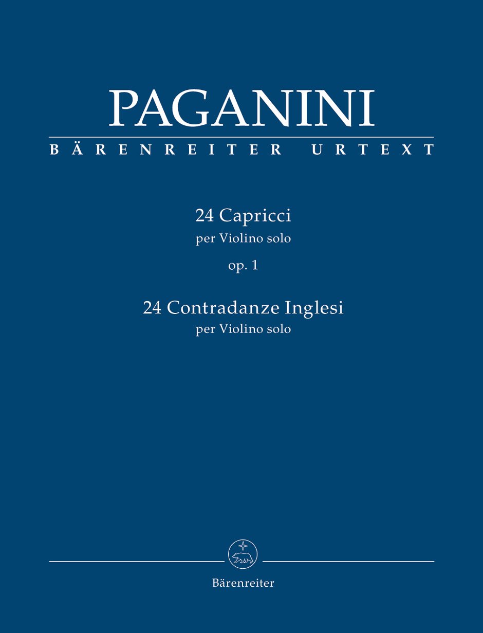 N. Paganini : "24 Capricci op. 1 per Violino Solo 24 Contradanze inglesi per Violino Solo"