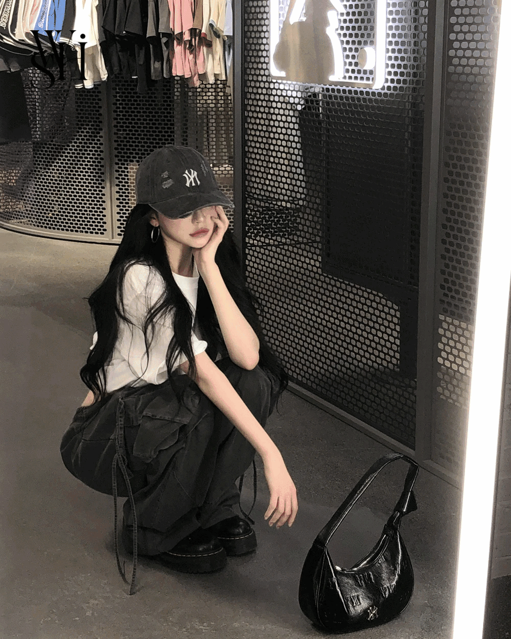 Urban Fade Wide Jeans 束帶工裝褲 (2 color)