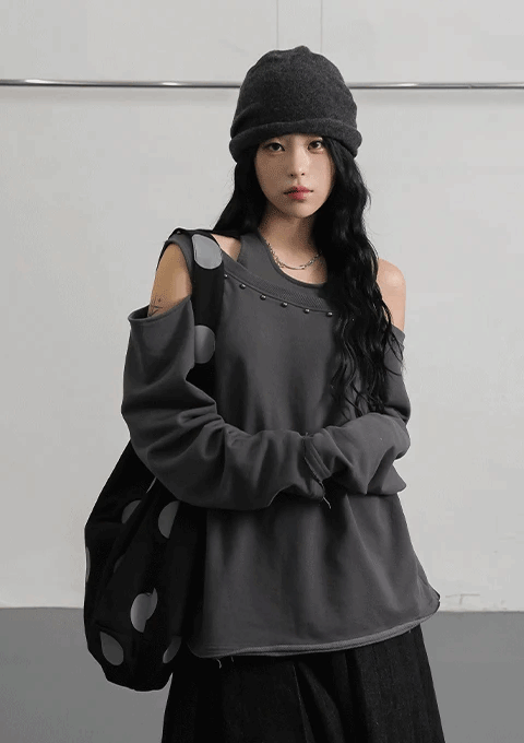 Rooking 掛脖鉚釘衛衣