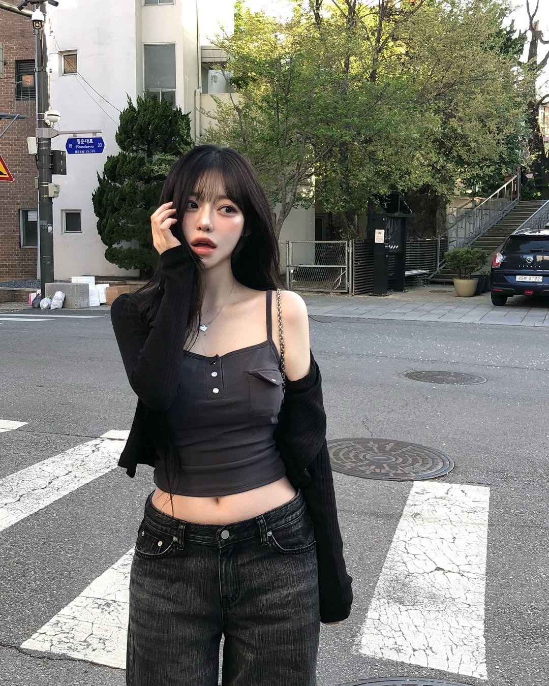 Midnight Pocket Crop 口袋 無袖 背心 (3 color)