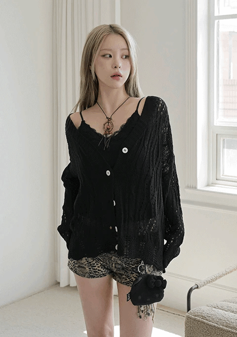 Enia Punching Labnasi 鏤空 針織開衫