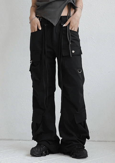 [LECOCHE] 工裝 喇叭式 褲子